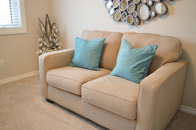 2 seat sofa in the room