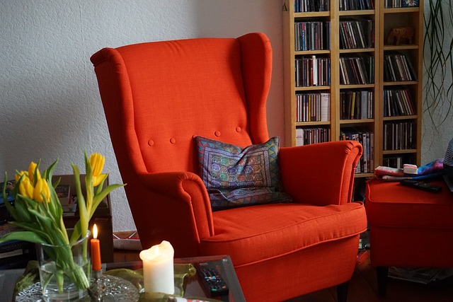 red fancy chair