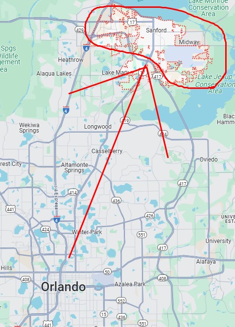 Sanford Florida Map