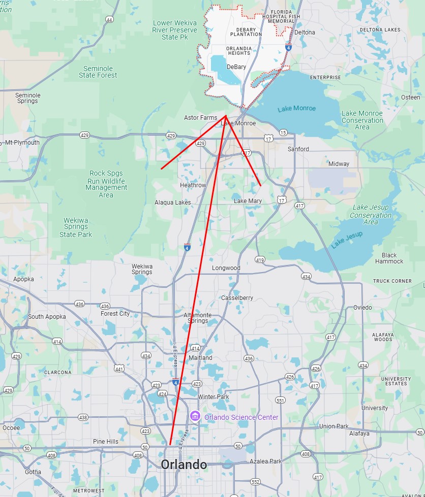 DeBary Florida map
